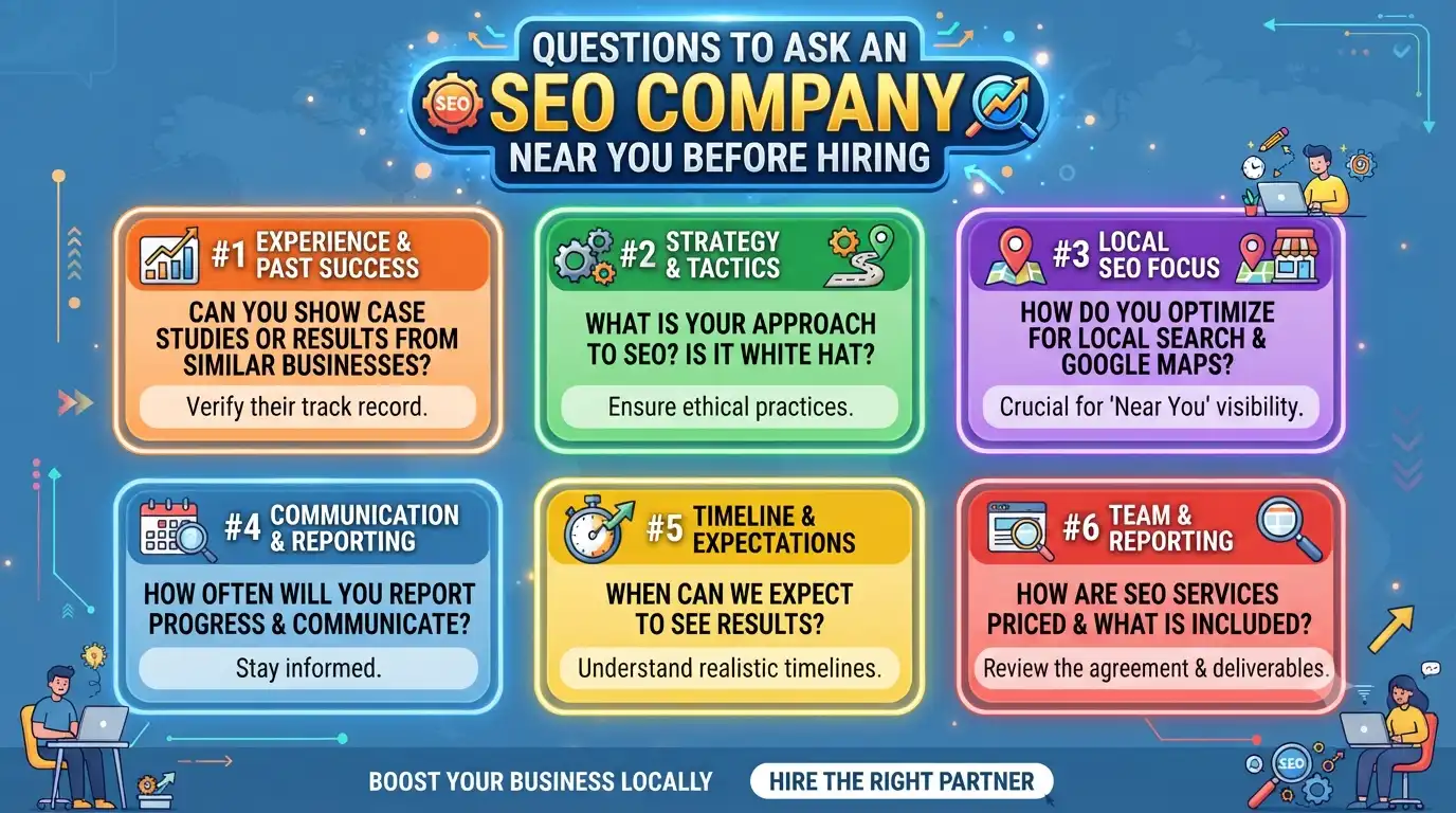 Questions to Ask an SEO Company Near You Before Hiring